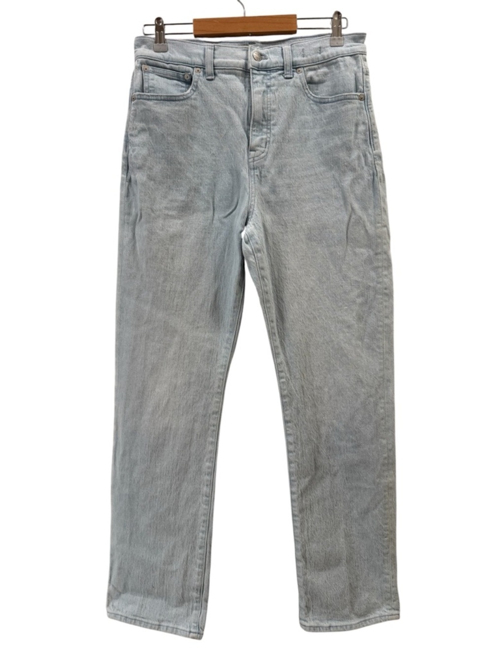 Madewell Light Blue High-Rise Straight-Leg Jeans - Picture 2 of 6